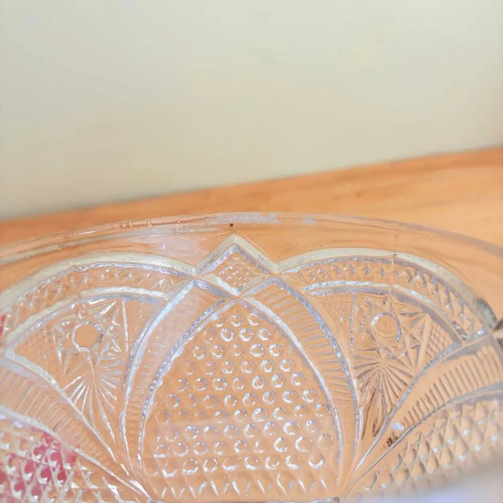 Antiq 1898 EAPG Glass Domed Butter Dish Early American Pattern Cheese Dish